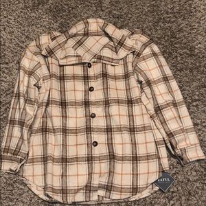 ZAFUL coffee oversized flannel